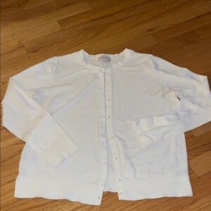 LOFT Women's White Cardigan Sweater